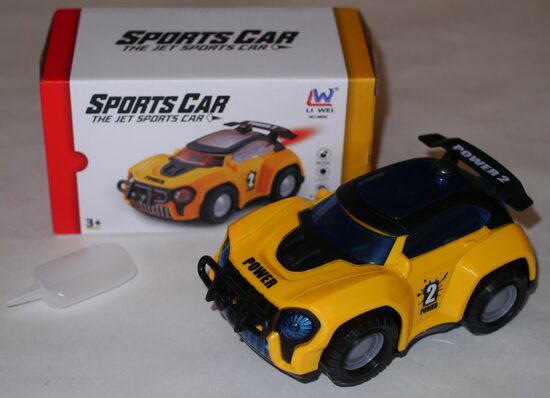 Dūmmašīna ar skaņu/gaismām dzeltena