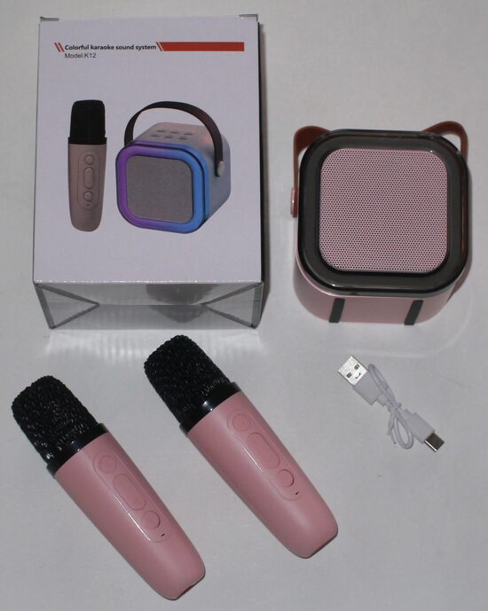 mikrofona komplekts rozā