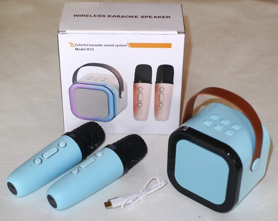 mikrofona komplekts zils