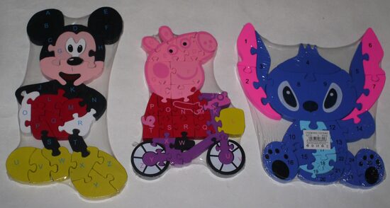 koka puzles dažādas