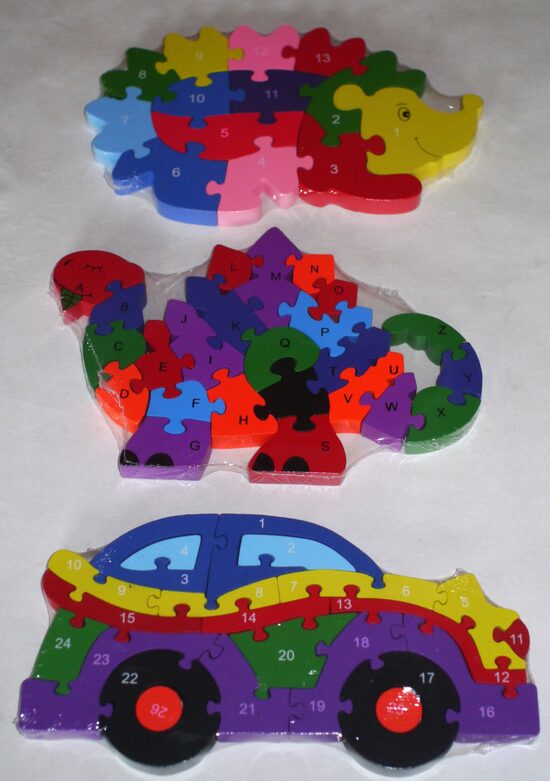 koka puzles dažādas