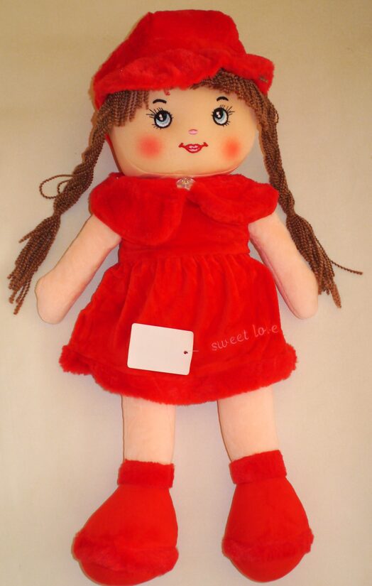 Mīksta lelle sarkana 58cm