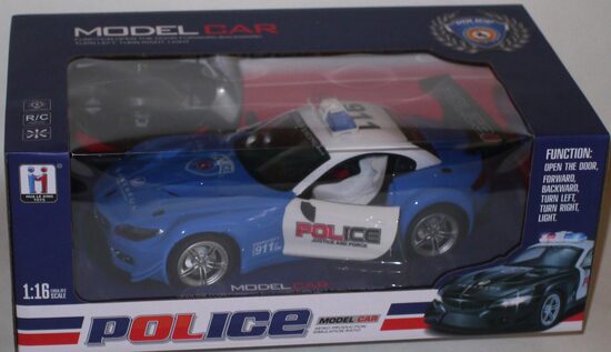 Policijas auto ar pulti zila