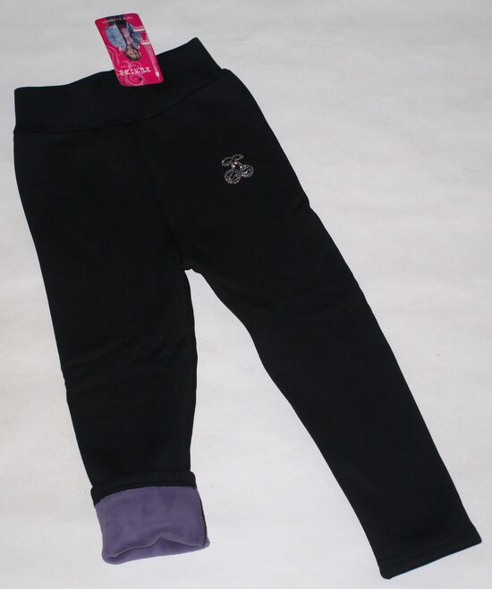 98/104, 122/128cm siltie legingi melni ķirsis