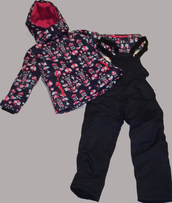 116/122, 122/128, 134/140cm ziemas kostīmi meitenēm raibi zili