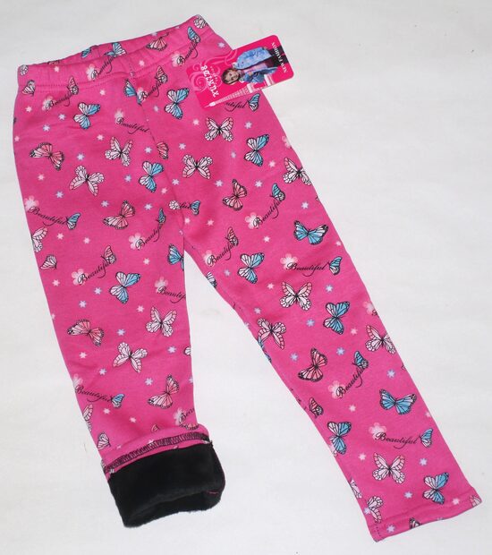 92/98, 98/104, 104/110, 110/116, 116/122cm siltie legingi rozā taureņi