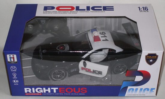 Policijas auto ar pulti melna