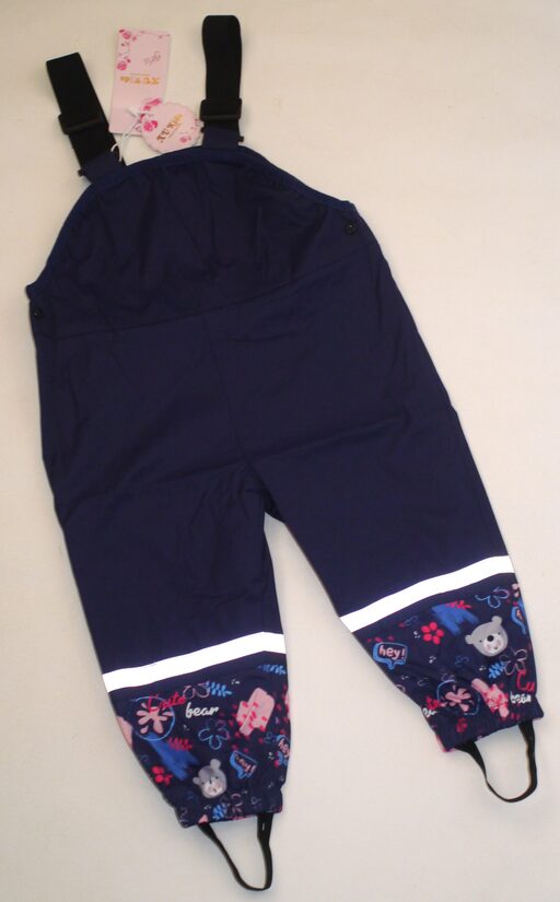 74/80, 80/86, 98/104cm lietus bikses meitenēm ar kokvilnas oderi lācīši