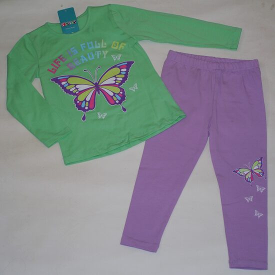 104/110, 110/116, 116/122, 122/128cm ikdienas kostīmi meitenēm taurenis mint