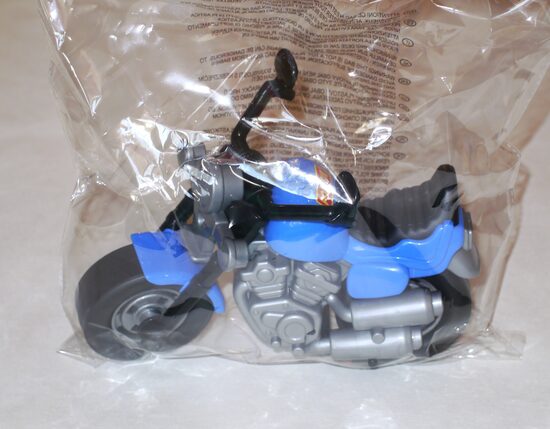 Zils motocikls 24cm