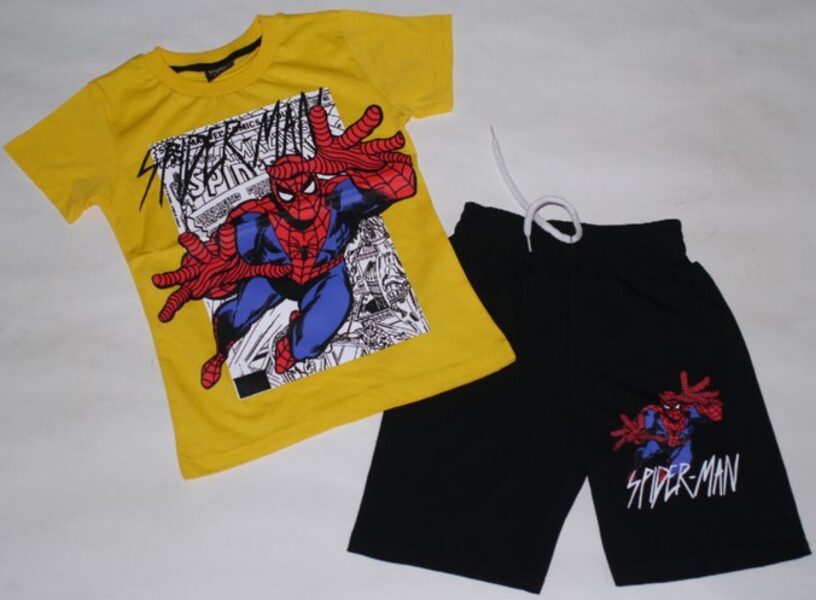 110/116, 134/140cm vasaras kostīms spaidermen dzeltens