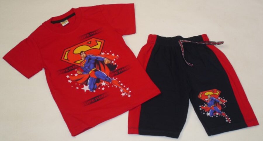 98/104, 110/116, 128/134, 134/140cm vasaras kostīms supermen sarkans