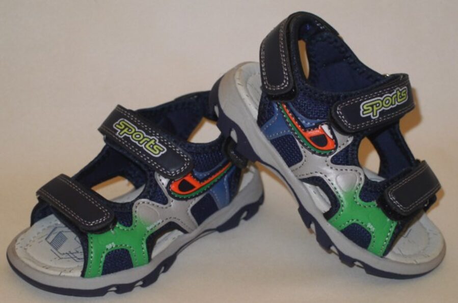 27, 29, 30izm vaļējas sandales tumši zilas viļņi