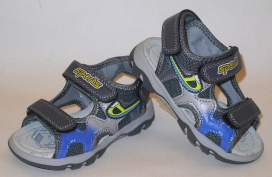 26, 27, 30izm vaļējas sandales pelēkas viļņi