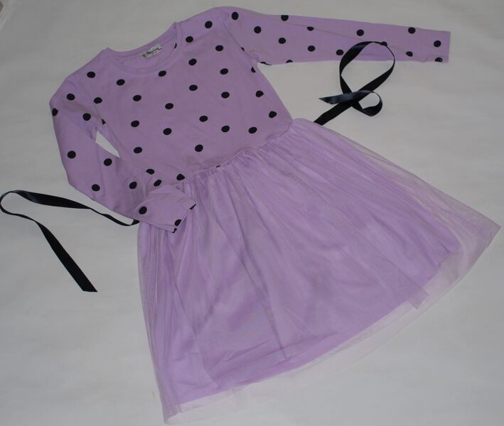 140/146cm kleita meitenēm pumpiņas lillā