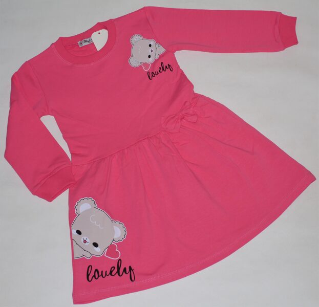 92/98cm siltā kleita rozā lācis