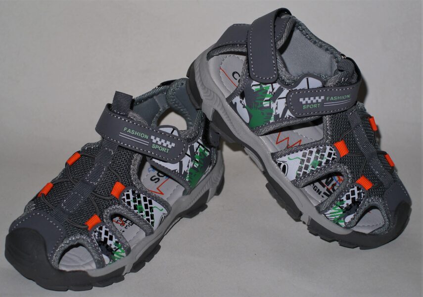 28, 30izm puiku sandales purni ciet pelēkas