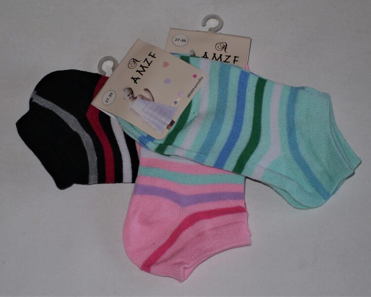 27/30izm īsās zeķes meitenēm strīpainas