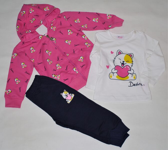 92/98cm 3 daļīgs kostīms meitenēm kaķis