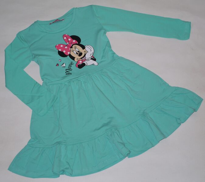 110/116, 116/122cm zaļa Minnie kleita