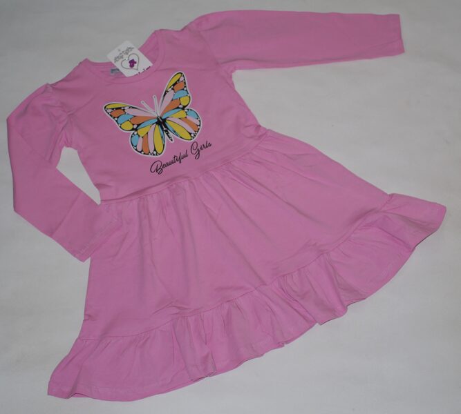 116/122, 122/128cm kleita violētīga taurenis