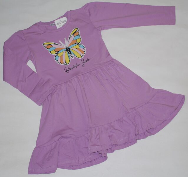 104/110, 122/128cm lillā kleita taurenis